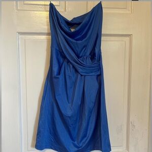 Blue strapless BAOBAB mini dress with open back